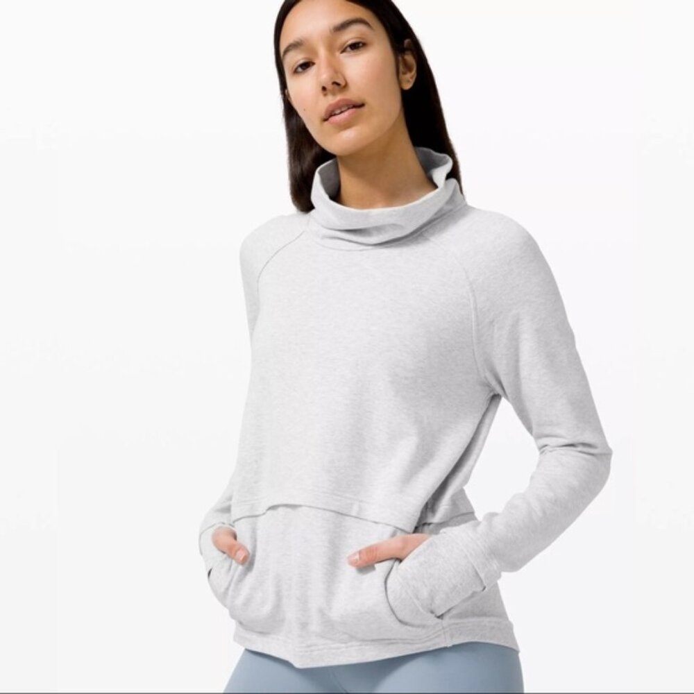 Lululemon Heather Grey Find‎ Your Unwind Pullover Sweater